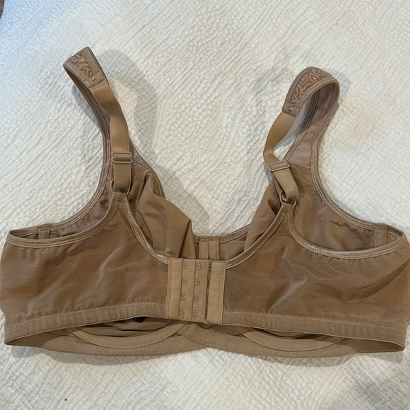 Breezies Wild Rose Seamless Underwire Support Bra. Beige size 40DD. Like new - Picture 2 of 6